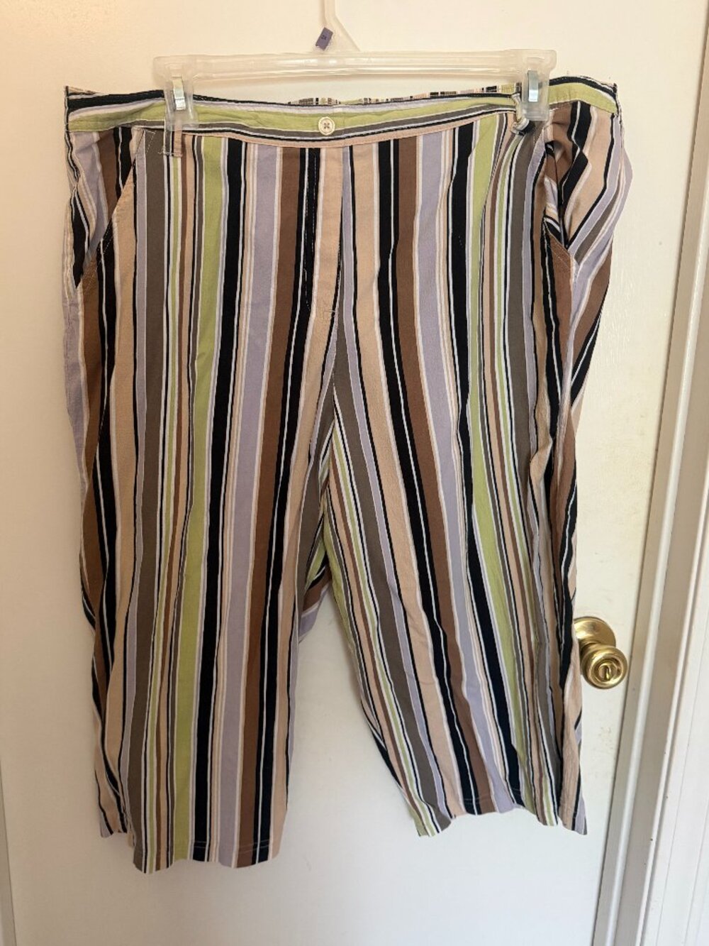 White Stag Striped Capris W XL